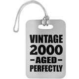 24th Birthday Vintage 2000 Aged Perfectly - Luggage Bag Tag