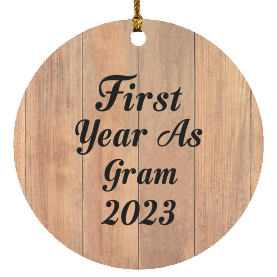 First Year As Gram 2023 - Circle Ornament C