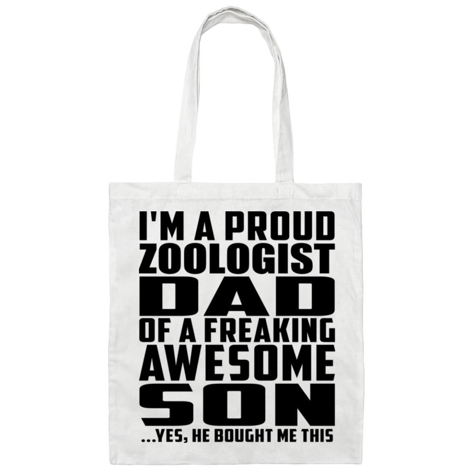 Proud Zoologist Dad Of Awesome Son - Tote Bag White