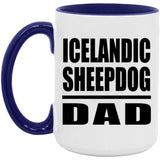Icelandic Sheepdog Dad - 15oz Accent Mug Purple