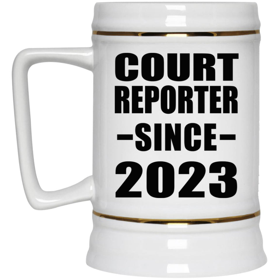Court Reporter Since 2023 - Beer Stein