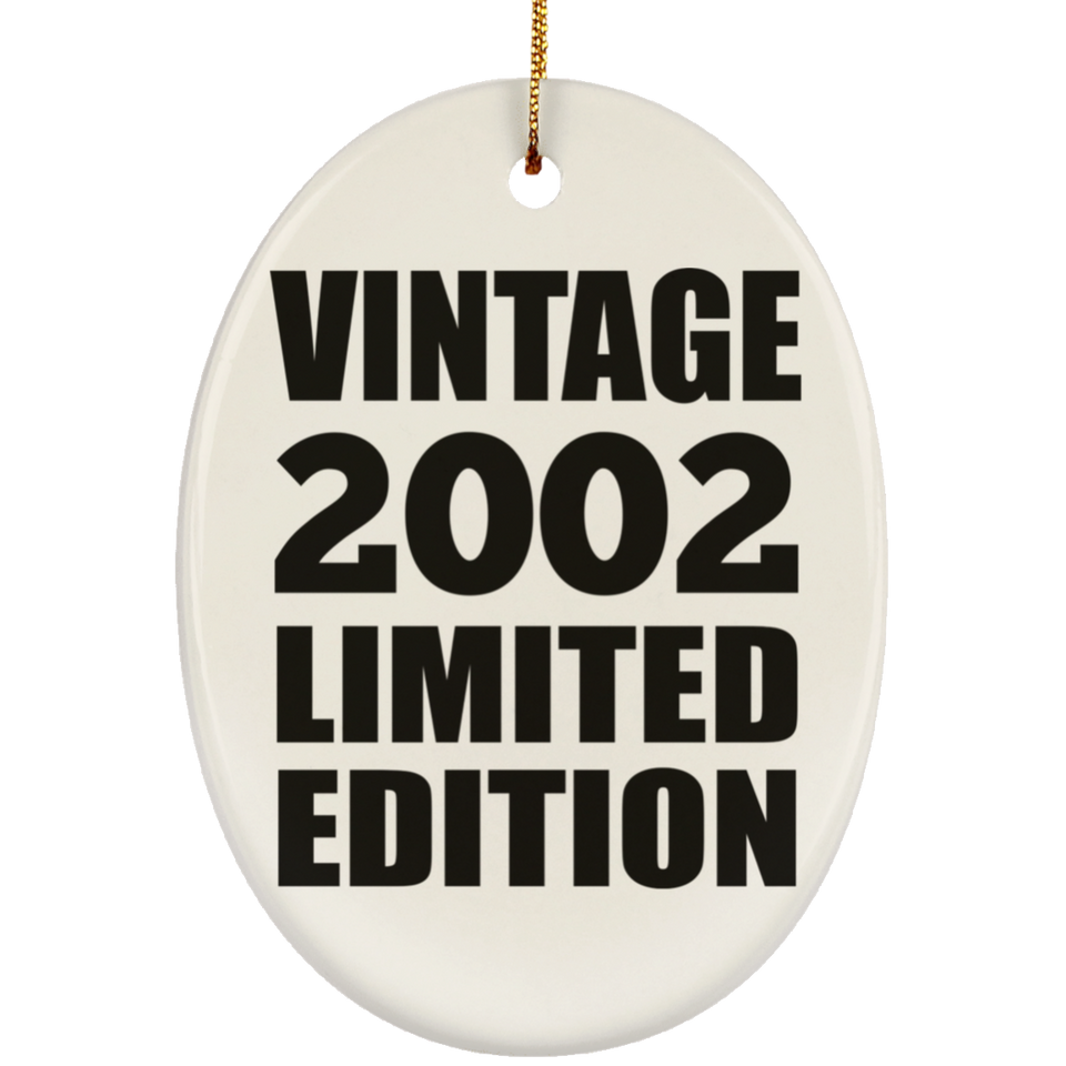 22nd Birthday Vintage 2002 Limited Edition - Oval Ornament