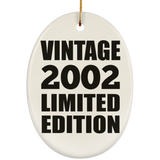 22nd Birthday Vintage 2002 Limited Edition - Oval Ornament