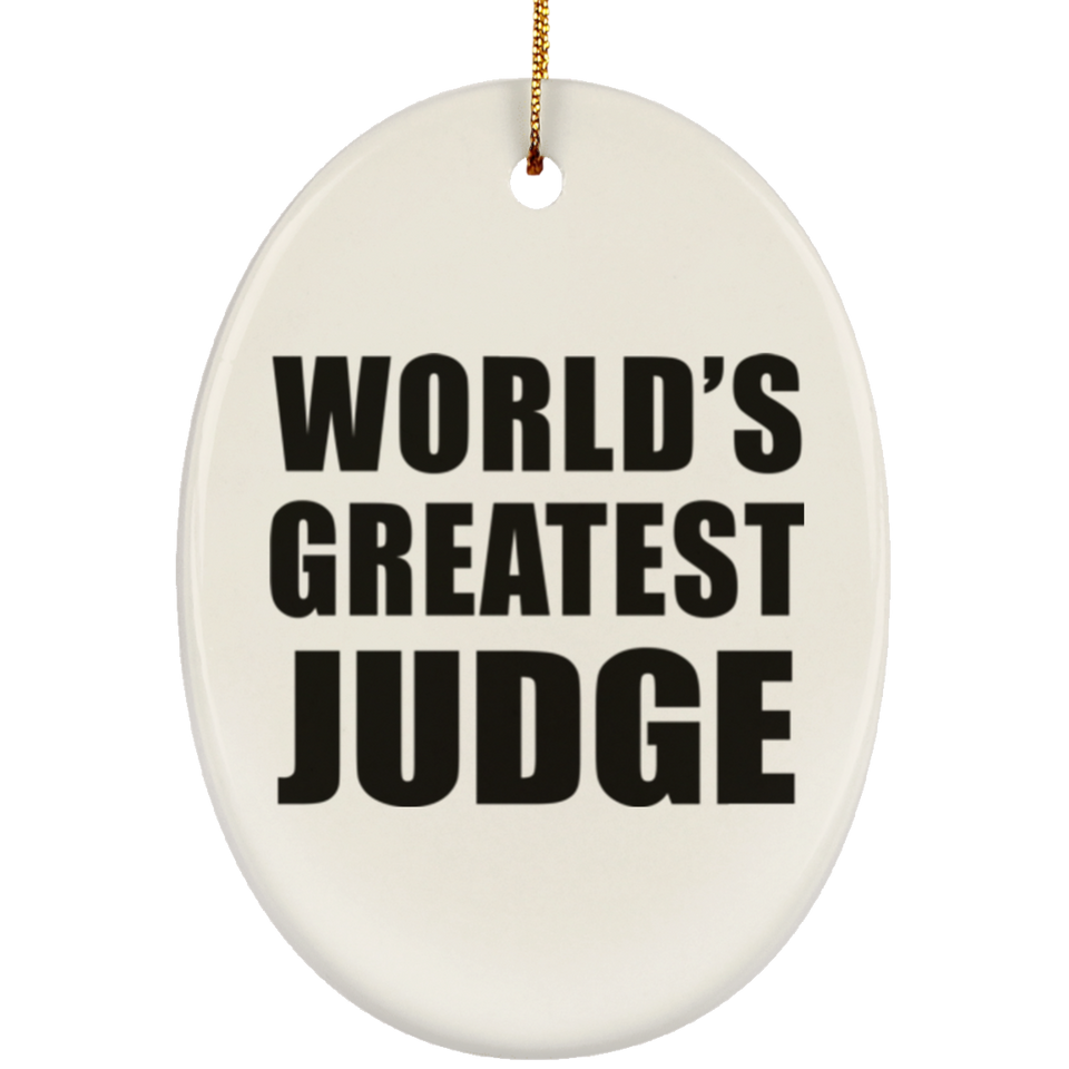 World's Greatest Judge - Oval Ornament