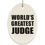 World's Greatest Judge - Oval Ornament