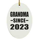 Grandma Since 2023 - Oval Ornament