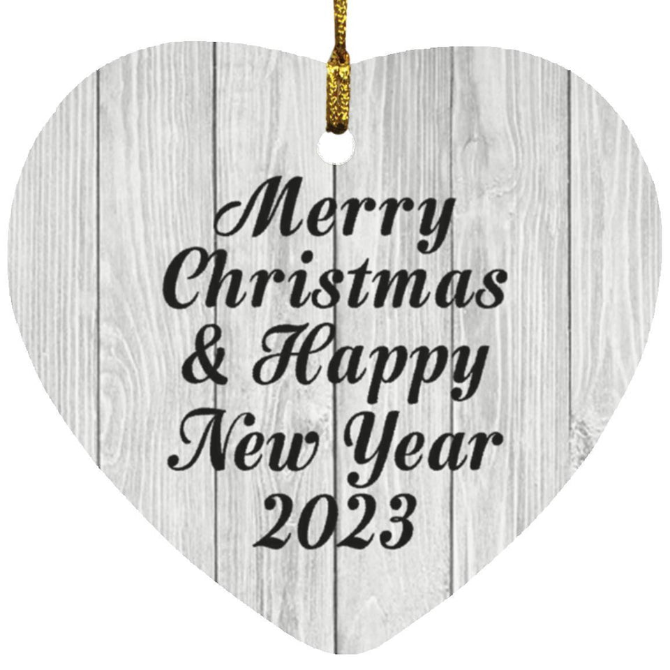 Merry Christmas & Happy New Year 2023 - Heart Ornament F