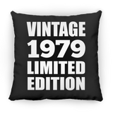 45th Birthday Vintage 1979 Limited Edition - Throw Pillow Black