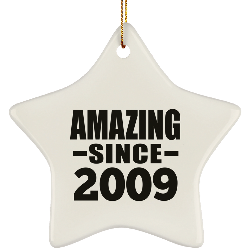 15th Birthday Amazing Since 2009 - Star Ornament