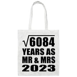 78th Anniversary Square Root of 6084 Years As Mr & Mrs 2023 - Tote Bag White