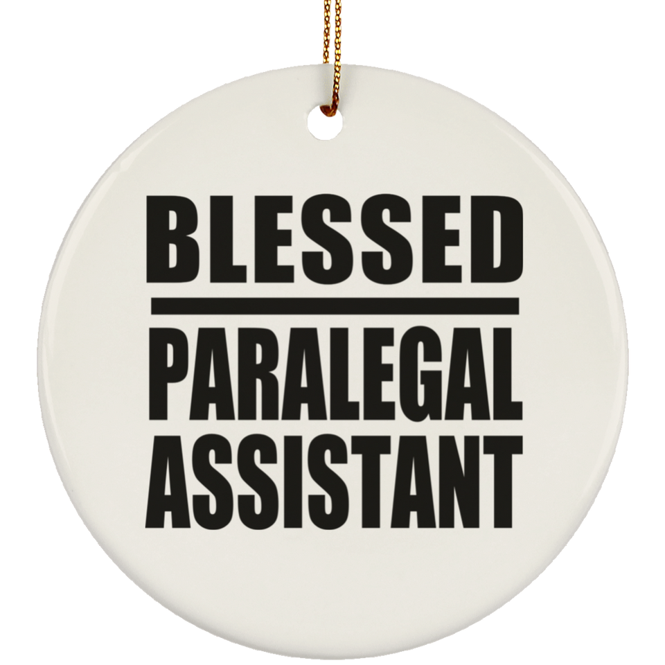 Blessed Paralegal Assistant - Circle Ornament