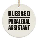 Blessed Paralegal Assistant - Circle Ornament