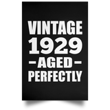 95th Birthday Vintage 1929 Aged Perfectly - Poster Portrait