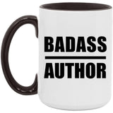 Badass Author - 15oz Accent Mug Black
