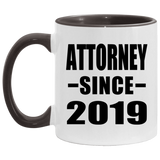 Attorney Since 2019 - 11oz Accent Mug Black