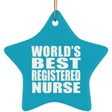 World's Best Registered Nurse - Star Ornament