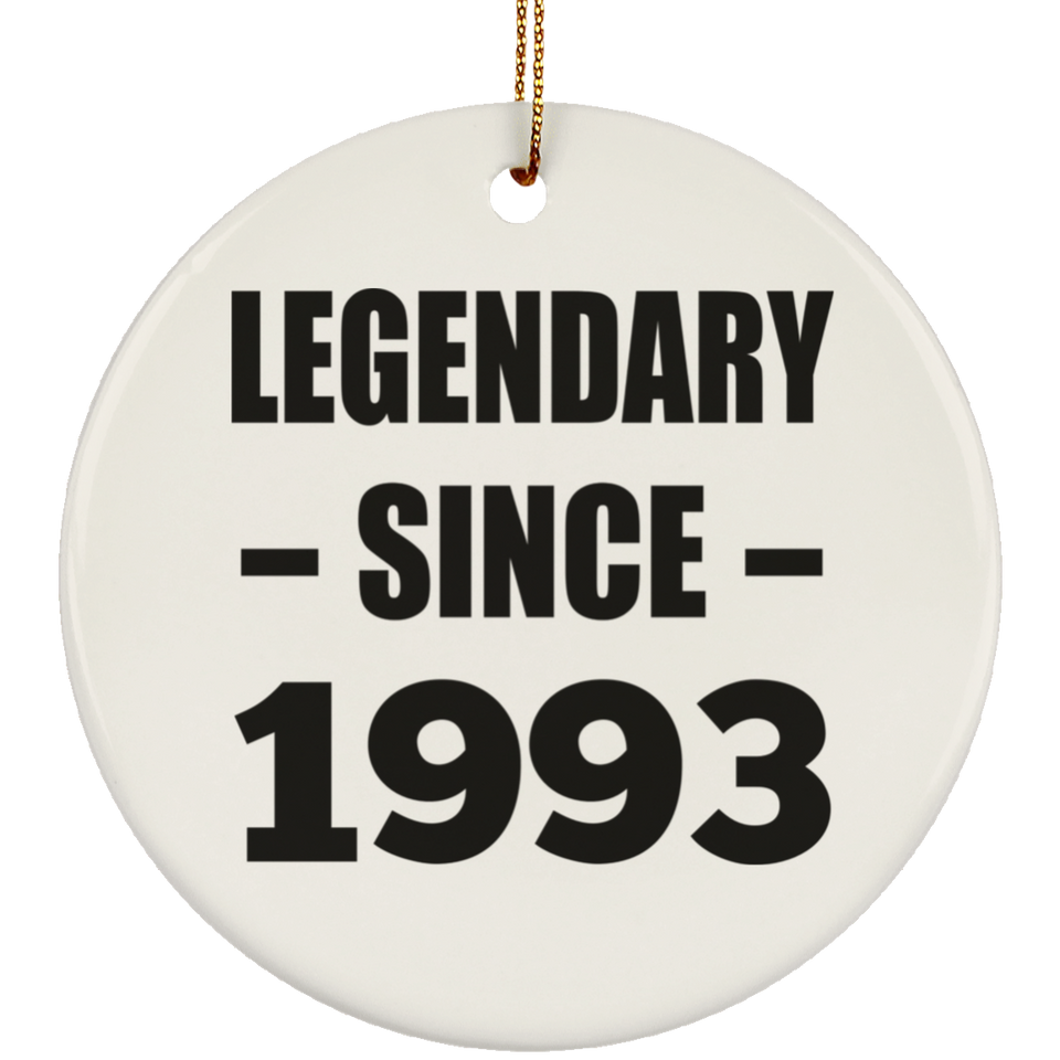 31st Birthday Legendary Since 1993 - Circle Ornament