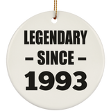 31st Birthday Legendary Since 1993 - Circle Ornament