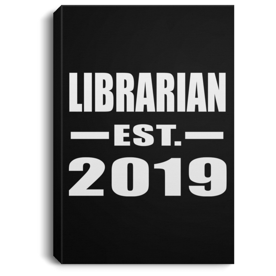Librarian Established EST. 2019 - Canvas Portrait