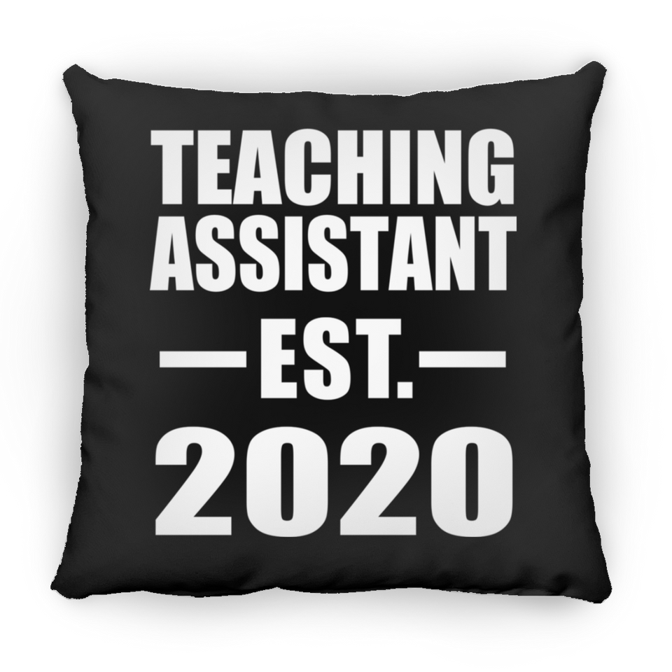 Teaching Assistant Established EST. 2020 - Throw Pillow Black