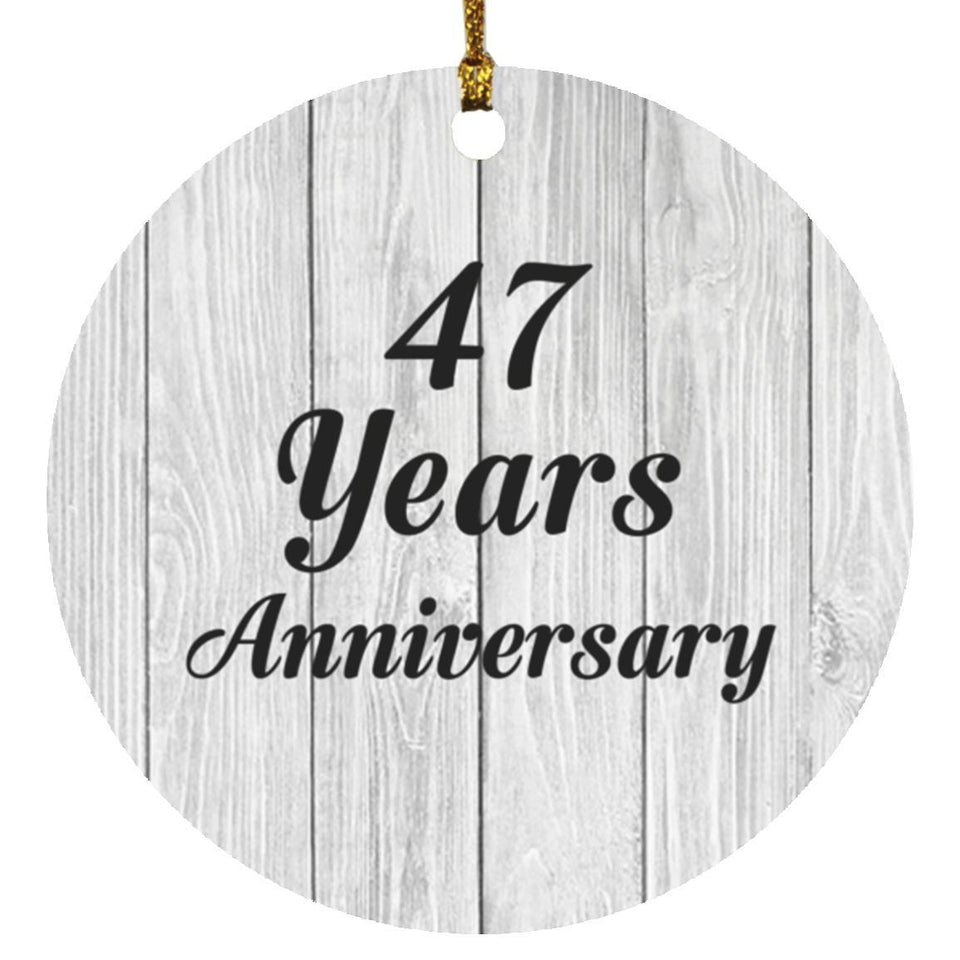 47th Anniversary 47 Years Anniversary - Circle Ornament F
