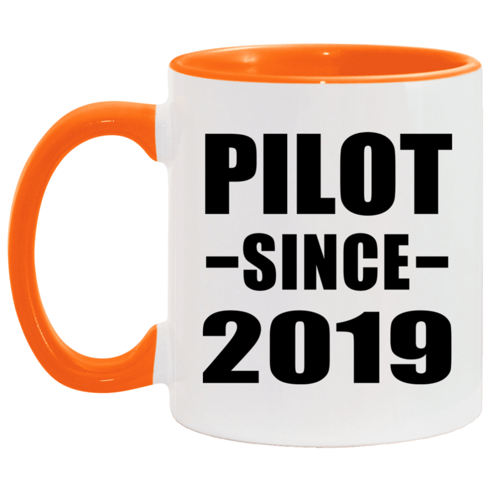 Pilot Since 2019 - 11oz Accent Mug Orange