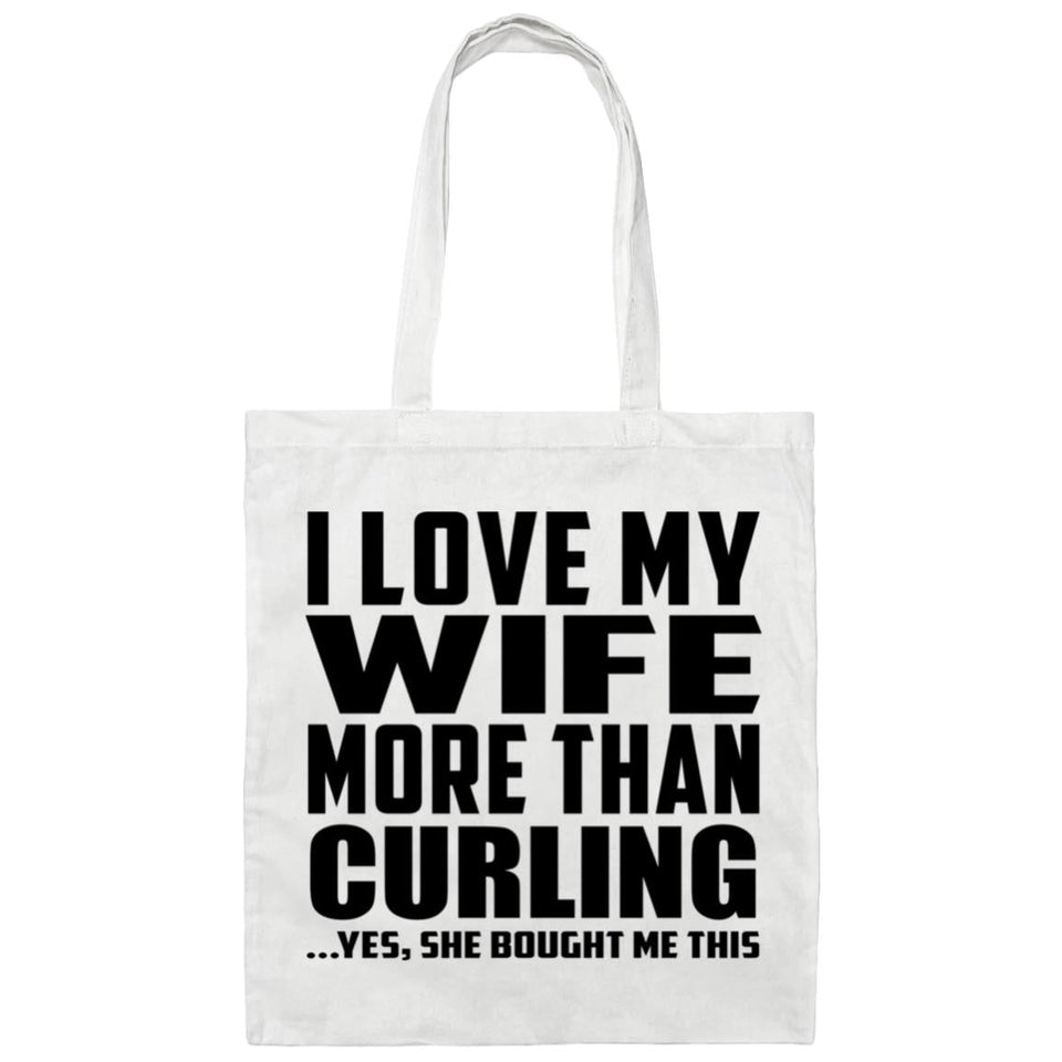 I Love My Wife More Than Curling - Tote Bag White