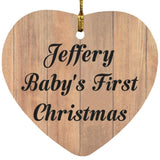 Jeffery Baby's First Christmas - Heart Ornament C