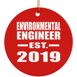 Environmental Engineer Established EST. 2019 - Circle Ornament