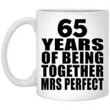 65th Anniversary 65 Years Of Being Mrs Perfect - 11 Oz Coffee Mug