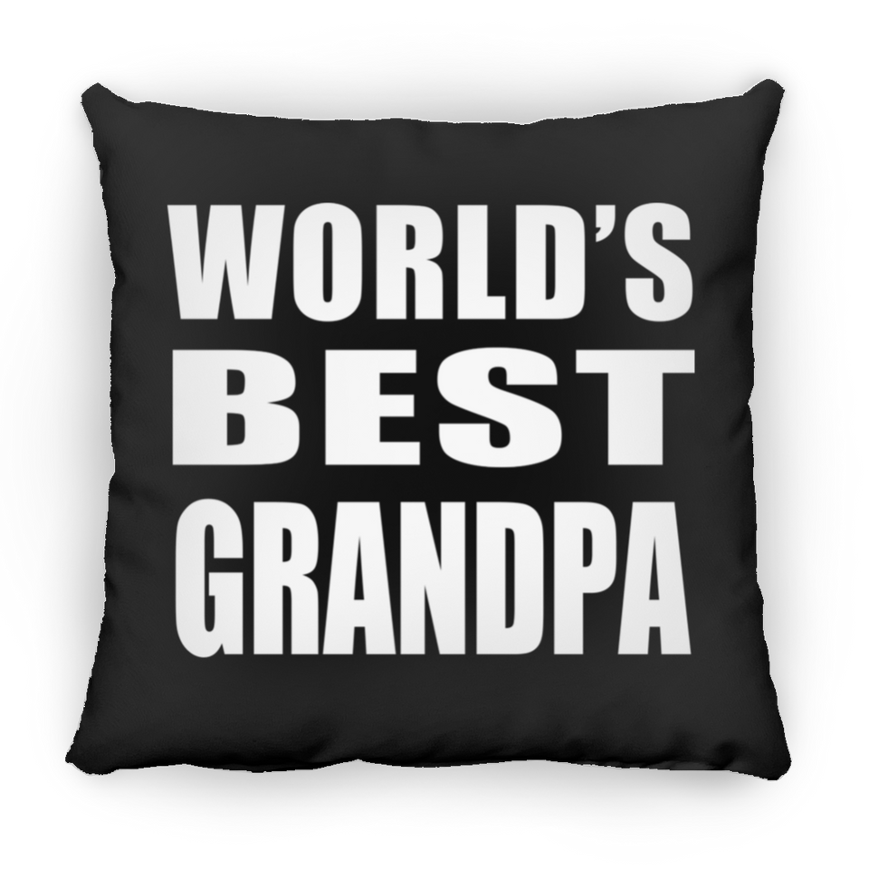 World's Best Grandpa - Throw Pillow Black