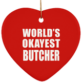 World's Okayest Butcher - Heart Ornament