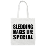 Sledding Makes Life Special - Tote Bag White