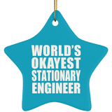 World's Okayest Stationary Engineer - Star Ornament