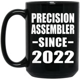 Precision Assembler Since 2022 - 15oz Coffee Mug Black