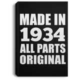 90th Birthday Made in 1934 All Parts Original - Canvas Portrait