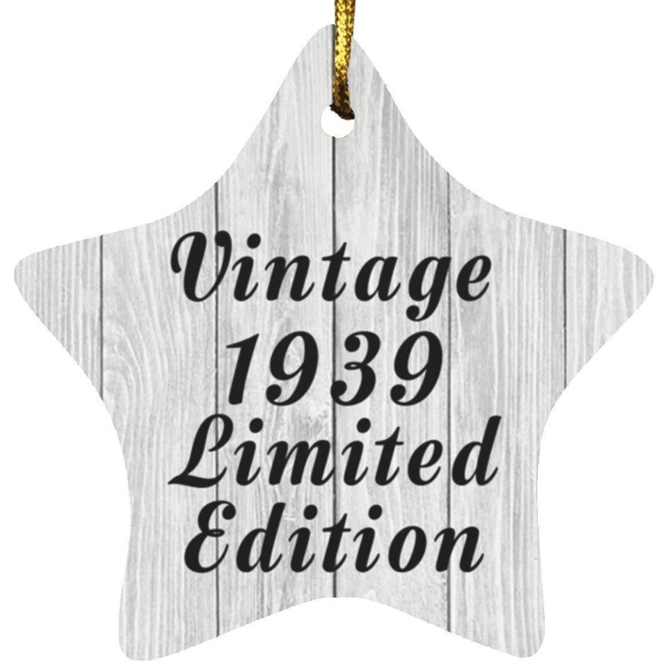 85th Birthday Vintage 1939 Limited Edition - Star Ornament F