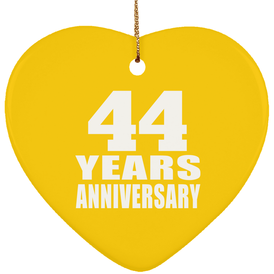 44th Anniversary 44 Years - Heart Ornament