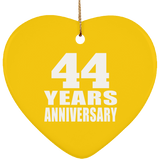 44th Anniversary 44 Years - Heart Ornament