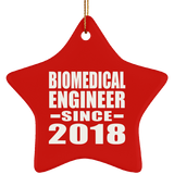 Biomedical Engineer Since 2018 - Star Ornament