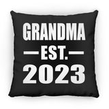 Grandma Established EST. 2023 - Throw Pillow Black