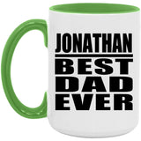 Jonathan Best Dad Ever - 15oz Accent Mug Green