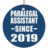 Paralegal Assistant Since 2019 - Circle Ornament