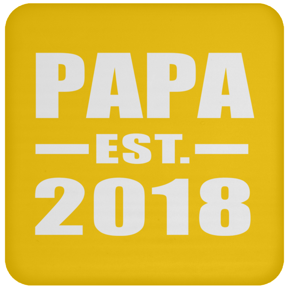 Papa (Grandpa) Established EST. 2018 - Drink Coaster