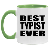 Best Typist Ever - 11oz Accent Mug Green
