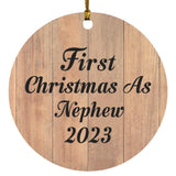 First Christmas As Nephew 2023 - Circle Ornament C