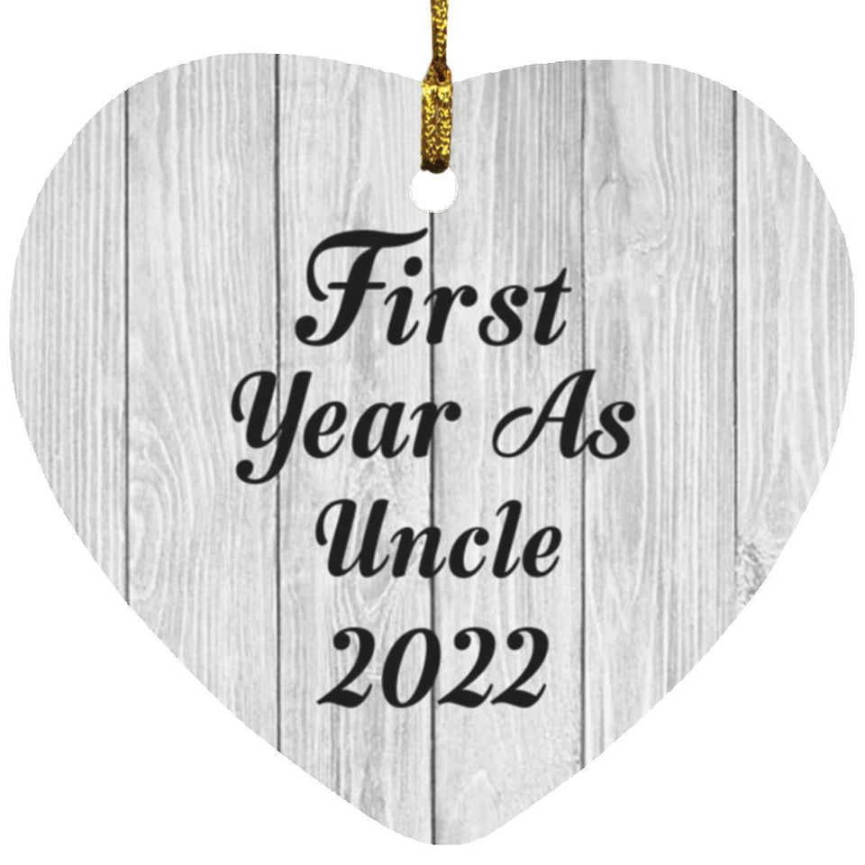 First Year As Uncle 2022 - Heart Ornament F