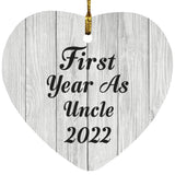 First Year As Uncle 2022 - Heart Ornament F