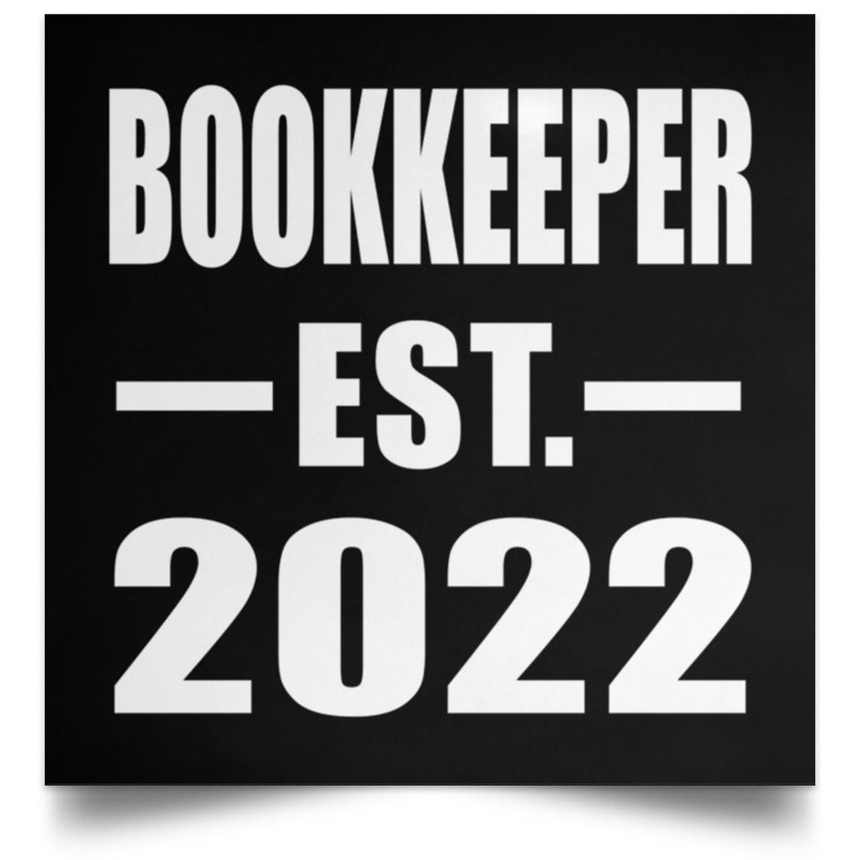 Bookkeeper Established EST. 2022 - Poster Square