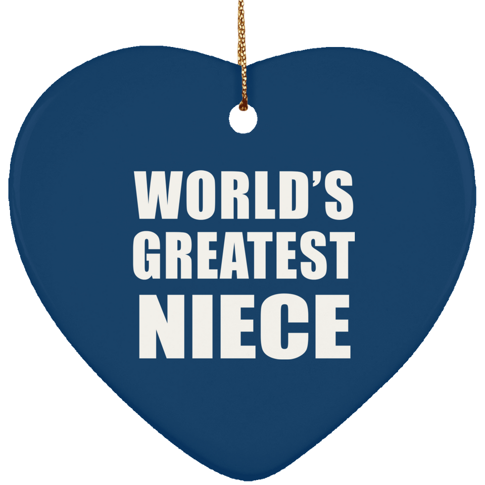 World's Greatest Niece - Heart Ornament